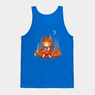 Red Hood Wolf Tank Top